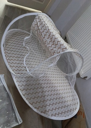 Bej Desenli cibinlik Bebek çocuk  gölgelik çadırı - Görsel 2