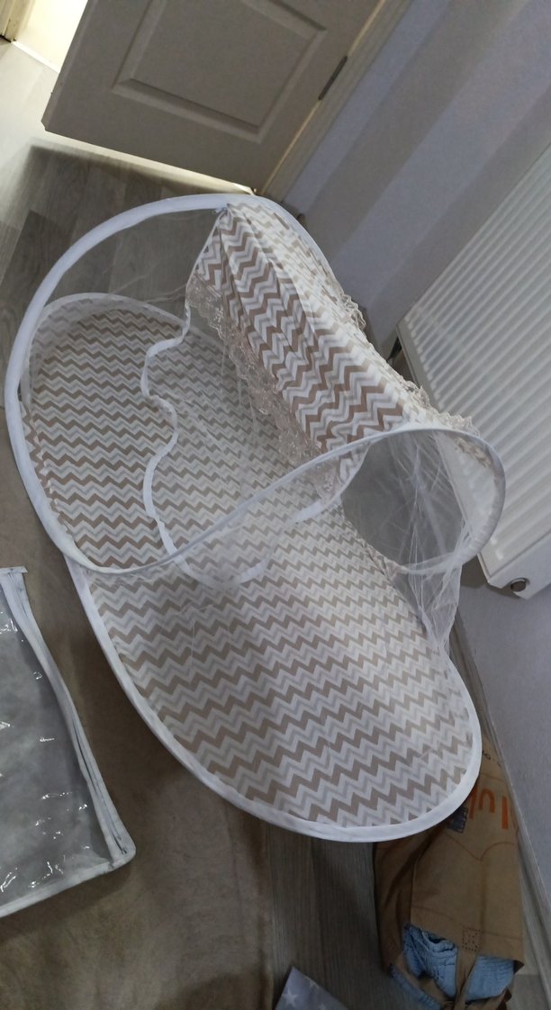 Bej Desenli cibinlik Bebek çocuk  gölgelik çadırı - Görsel 2