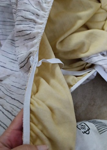 Bej ve Gri Renkli Düz halı örtüsü - Görsel 2