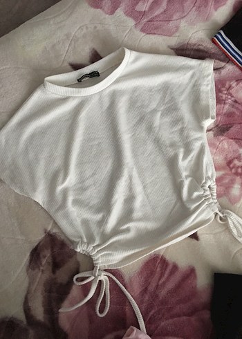 Zara Beyaz Keten crop