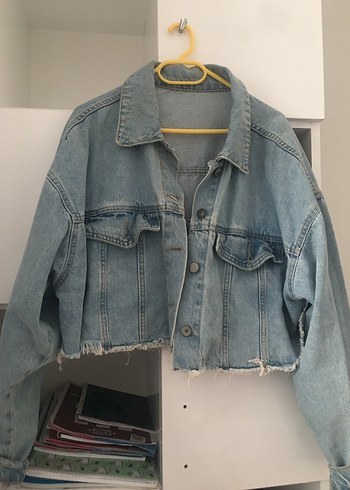 Trendyol & Milla Düğmeli Midi Mavi Denim Ceket