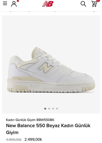 New Balance 550 Beyaz Kadın Spor Ayakkabı