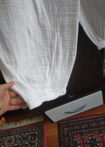 Erkek Beyaz Bohem Düğmeli Pijama Takımı - Görsel 9