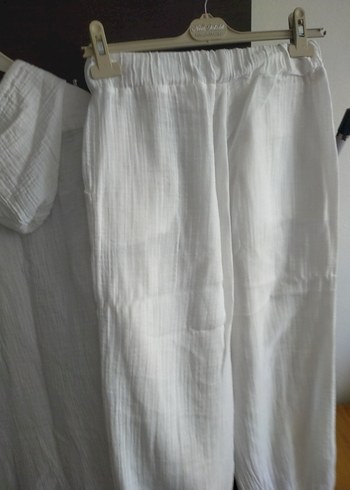 Erkek Beyaz Bohem Düğmeli Pijama Takımı - Görsel 13