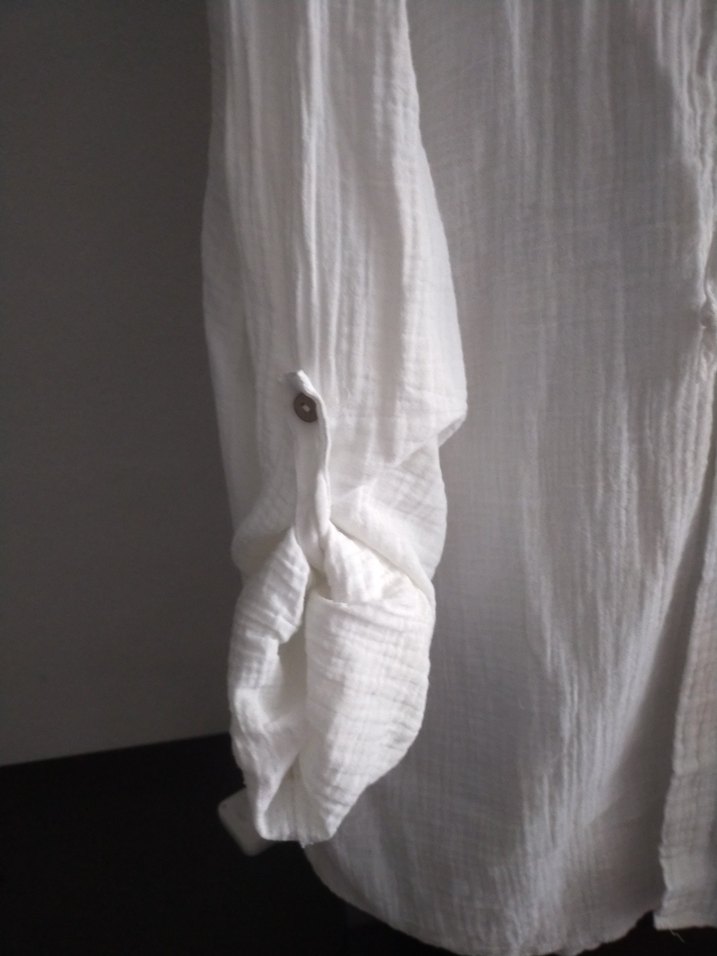 Erkek Beyaz Bohem Düğmeli Pijama Takımı - Görsel 4