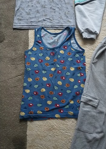 Baskılı Gri Erkek Çocuk Atlet - Görsel 5