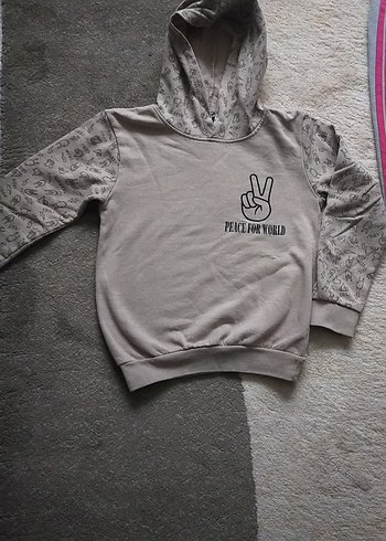 Kız Çocuk Gri Rahat Eşofman Takımı - Görsel 2