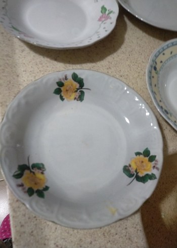 Çiçek Desenli Beyaz Porselen Yemek Tabağı - Görsel 7