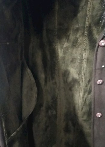 Kahverengi Süet Uzun Kadın Kaban - Görsel 6