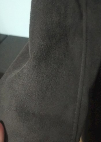 Kahverengi Süet Uzun Kadın Kaban - Görsel 11