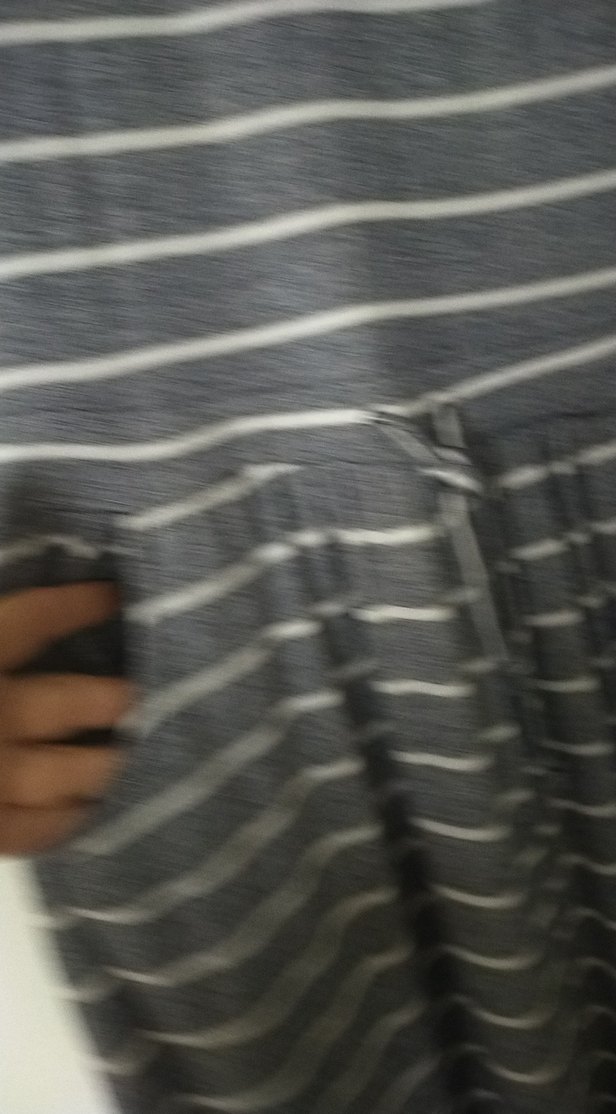 Gri Çizgili Uzun Kollu Kadın Elbise - Görsel 5