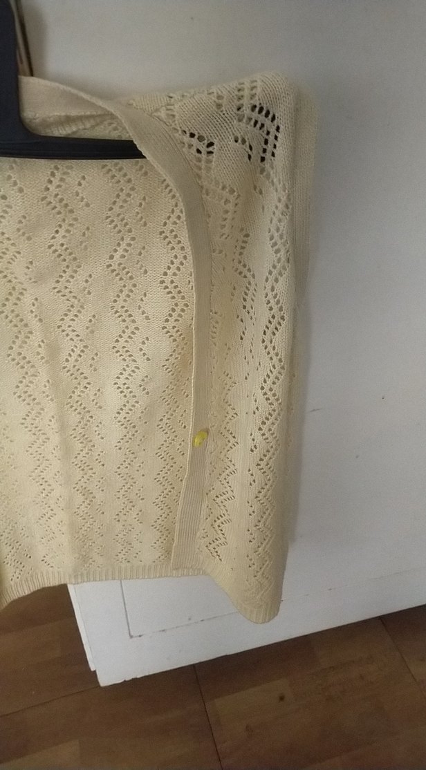 Beyaz Örgü Askılı Midi Bohem yelek - Görsel 3