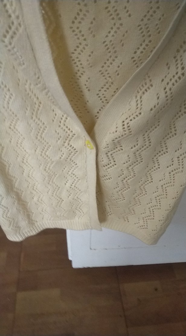 Beyaz Örgü Askılı Midi Bohem yelek - Görsel 5