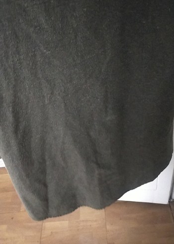 Gri Uzun Düğmeli kadın kışlık gömlek - Görsel 11