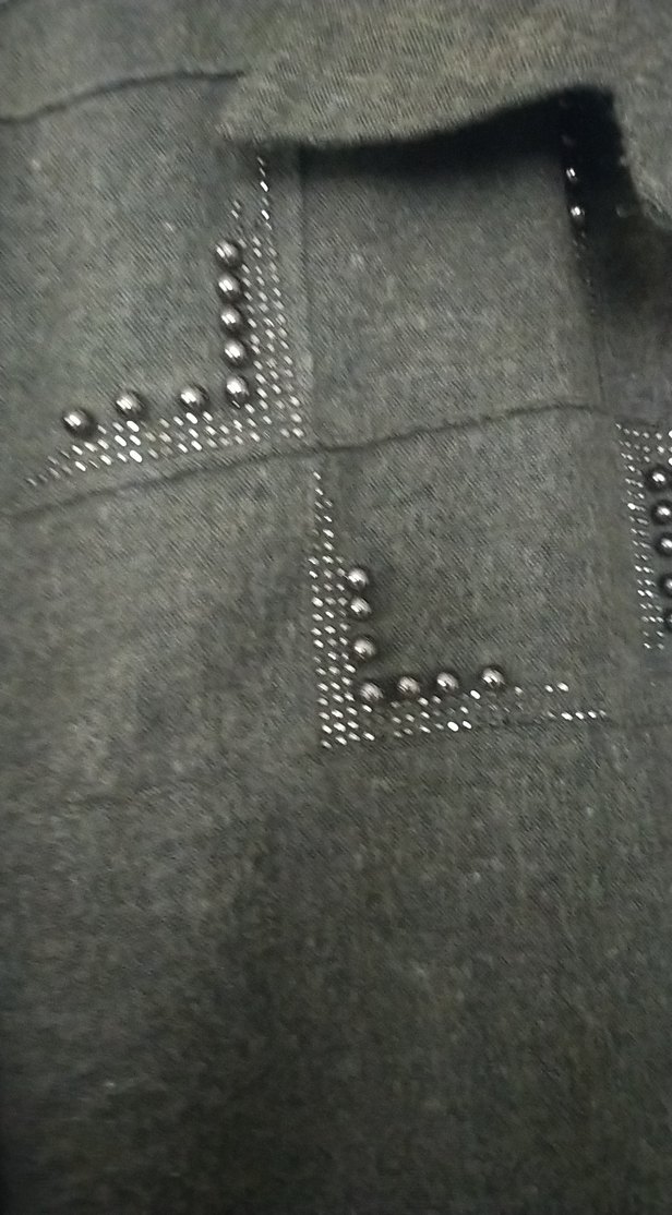 Gri Uzun Düğmeli kadın kışlık gömlek - Görsel 5