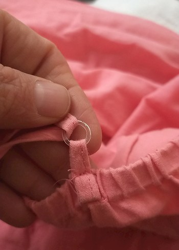 Pembe Keten Bohem askılı Uzun Elbise - Görsel 10