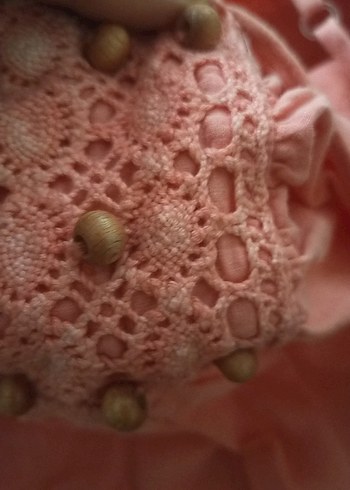 Pembe Keten Bohem askılı Uzun Elbise - Görsel 14