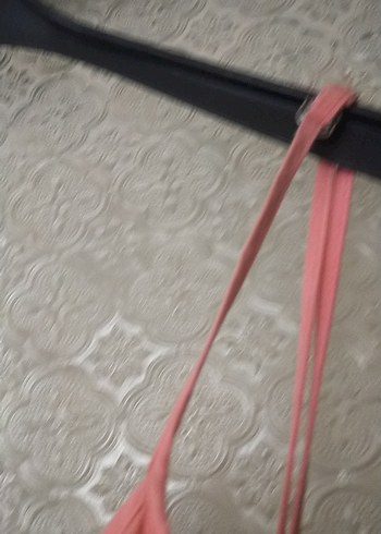 Pembe Keten Bohem askılı Uzun Elbise - Görsel 7