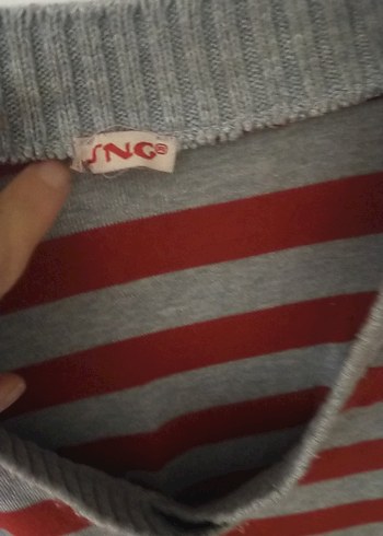 Gri Uzun Kollu Triko Kadın Kazak - Görsel 9