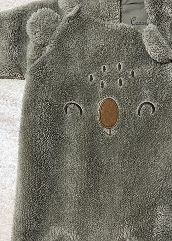 Gri Erkek Bebek Peluş Tulum - Görsel 2