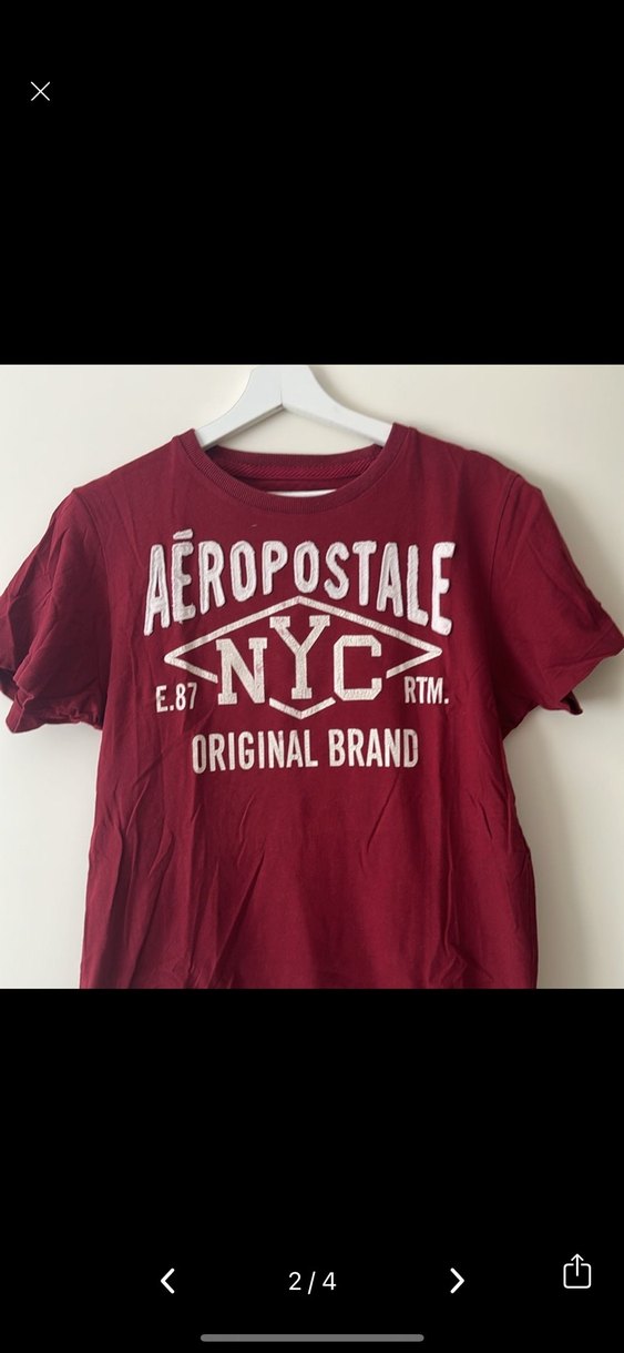 Aeropostale Bordo Erkek Tişört - Görsel 2