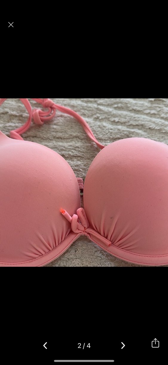 Pastel Pembe Minimalist Bikini Üstü - Görsel 2