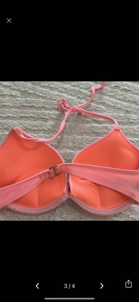 Pastel Pembe Minimalist Bikini Üstü - Görsel 3
