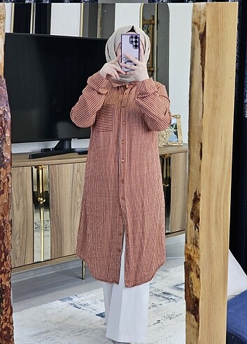 Giy çık çizgili tunik 