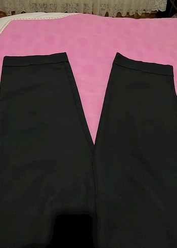 Düğmeli, Normal Boy kadın pantalonlarıSiyah - Görsel 6