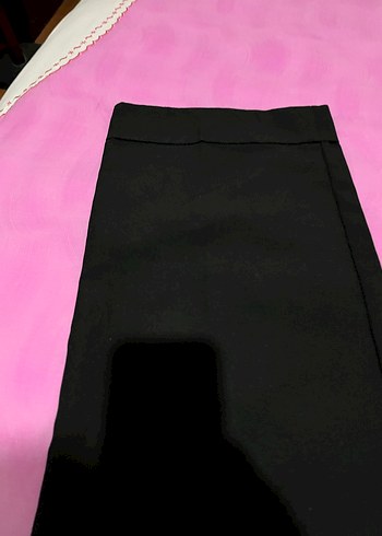 Düğmeli, Normal Boy kadın pantalonlarıSiyah - Görsel 5