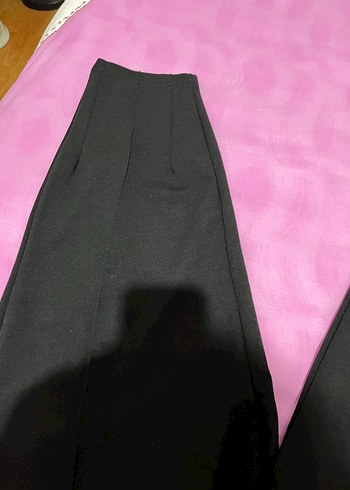 Düğmeli, Normal Boy kadın pantalonlarıSiyah - Görsel 12