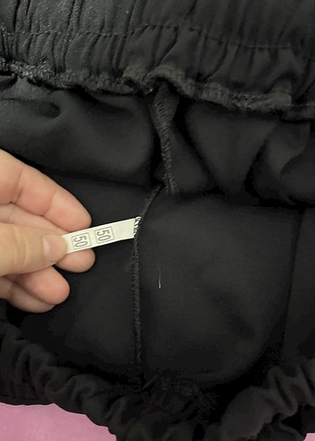 Düğmeli, Normal Boy kadın pantalonlarıSiyah - Görsel 14