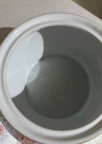 Güral Porselen Beyaz çiçekli corba tenceresi - Görsel 2