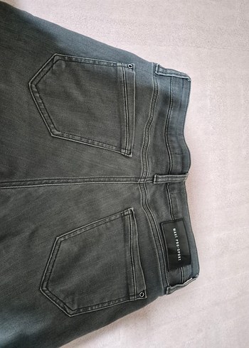 Kadın Gri Normal Boy Kot Pantolon - Görsel 2