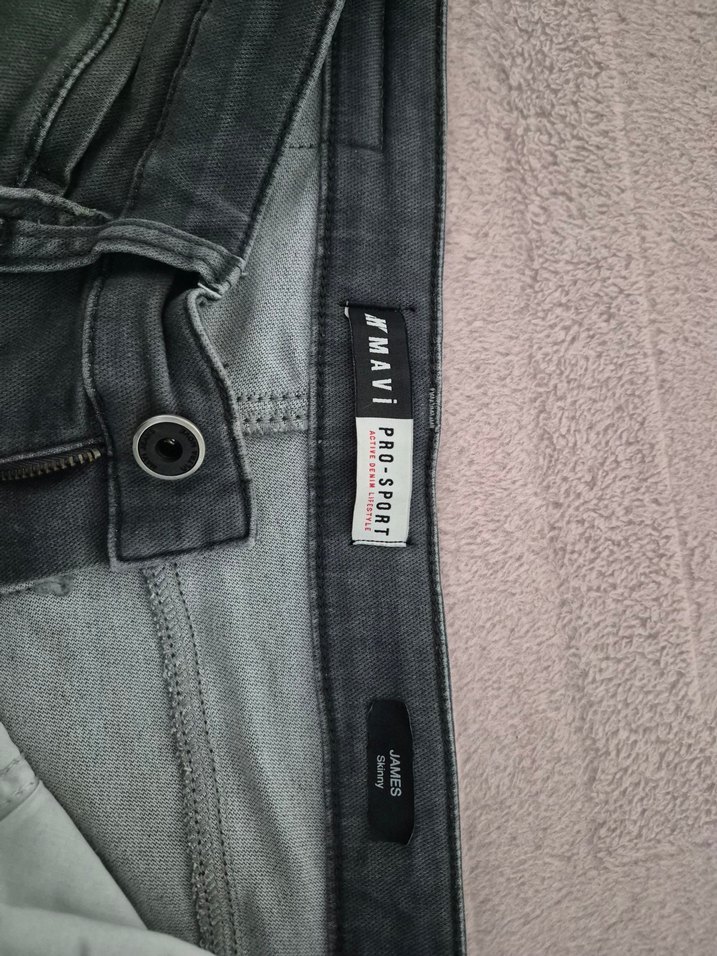 Kadın Gri Normal Boy Kot Pantolon - Görsel 3