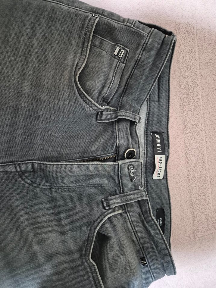 Kadın Gri Normal Boy Kot Pantolon - Görsel 4