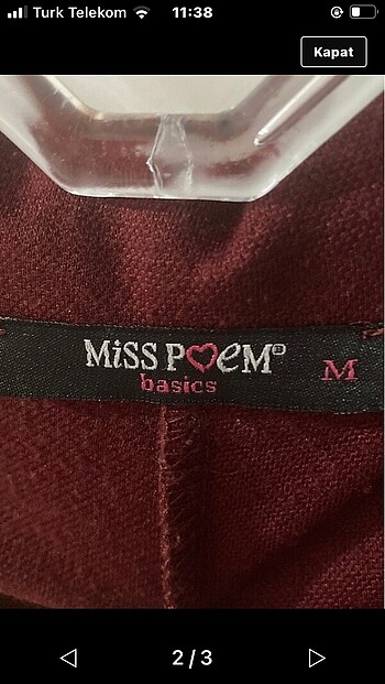 Zara Miss poem ceket