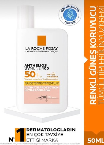 La Roche-Posay Anthelios 400 SPF 50+ Renkli Güneş Kremi 50ml