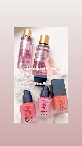 Victoria secret velvet petals nars allık
