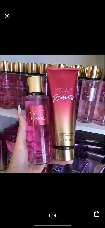 Victoria secret romantic body sprey ve losyon takımı