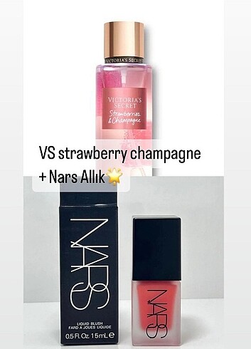 Victoria secret strawberry champagne ve nars allık