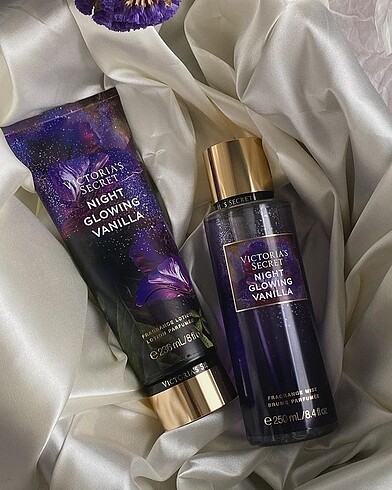 Victoria Secret Night Glowing Vanilla Body Sprey ve losyon
