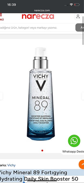  Beden Renk Vıchy 89 mıneral serum