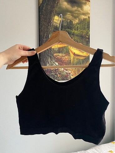 m Beden Siyah esnek spor bralet pamuklu