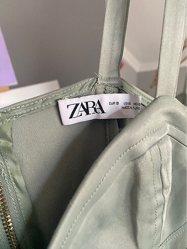 Zara Zara haki saten kaliteli kalın toparlayocı büstiyer