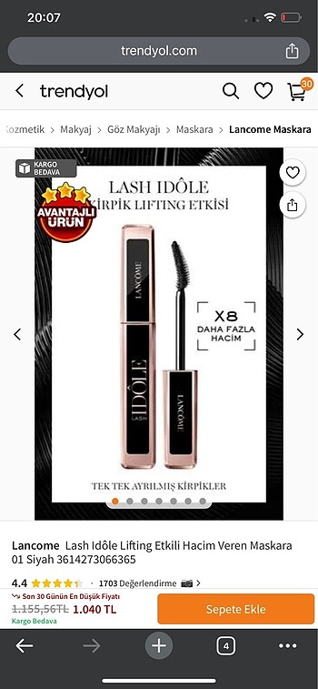 Beden Renk Lancome İdole Lüks maskara