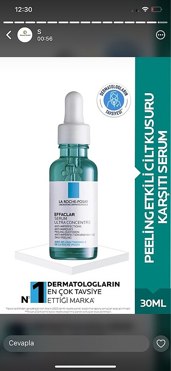La roche peeling etkili cilt onarıcı serum