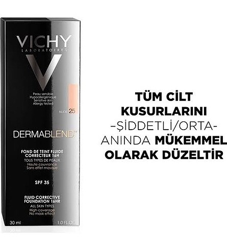 Beden Vichy Yüksek Bakım Likit Fondoten