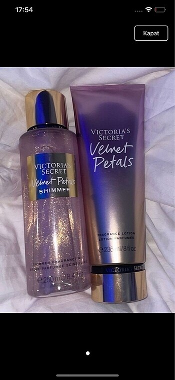 Velvet petals shimmer ve losyon seti