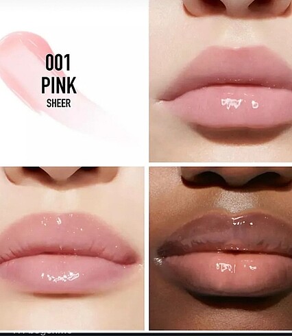 Beden pembe Renk Dior 001 pink lüks gloss